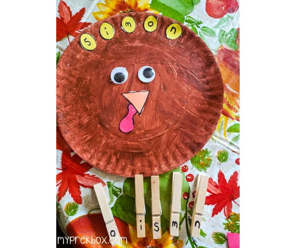 fall activities for practicing letter recognition for preschoolers