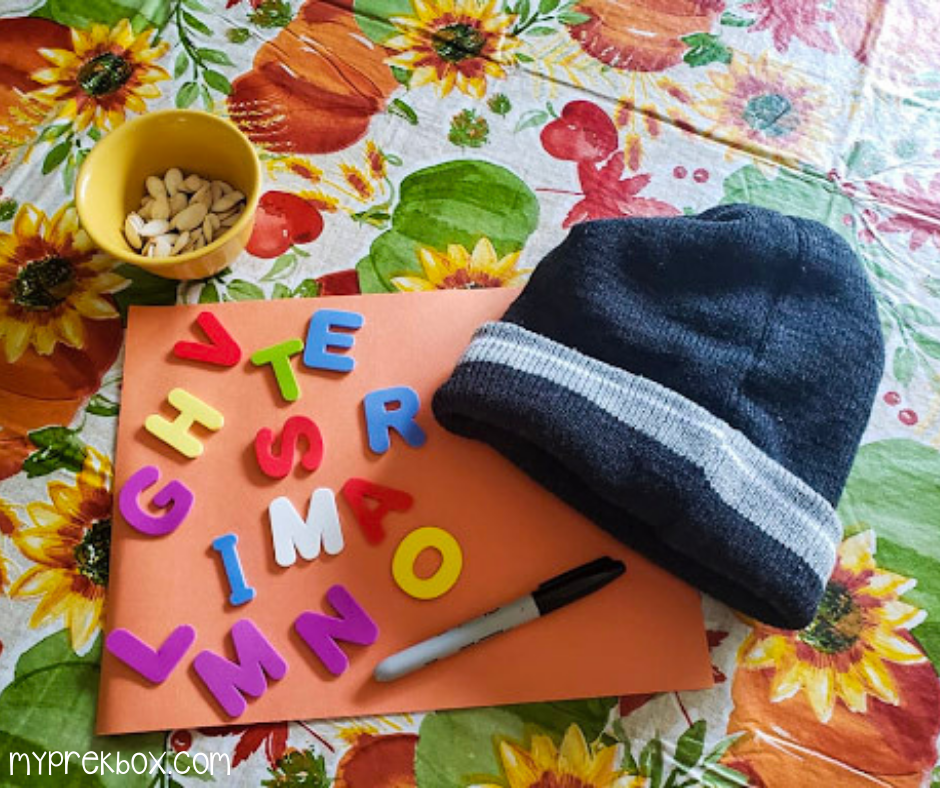 learning letters - fall themed pre-k activities