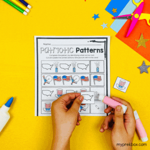 pattern recognition worksheets for 4th of July