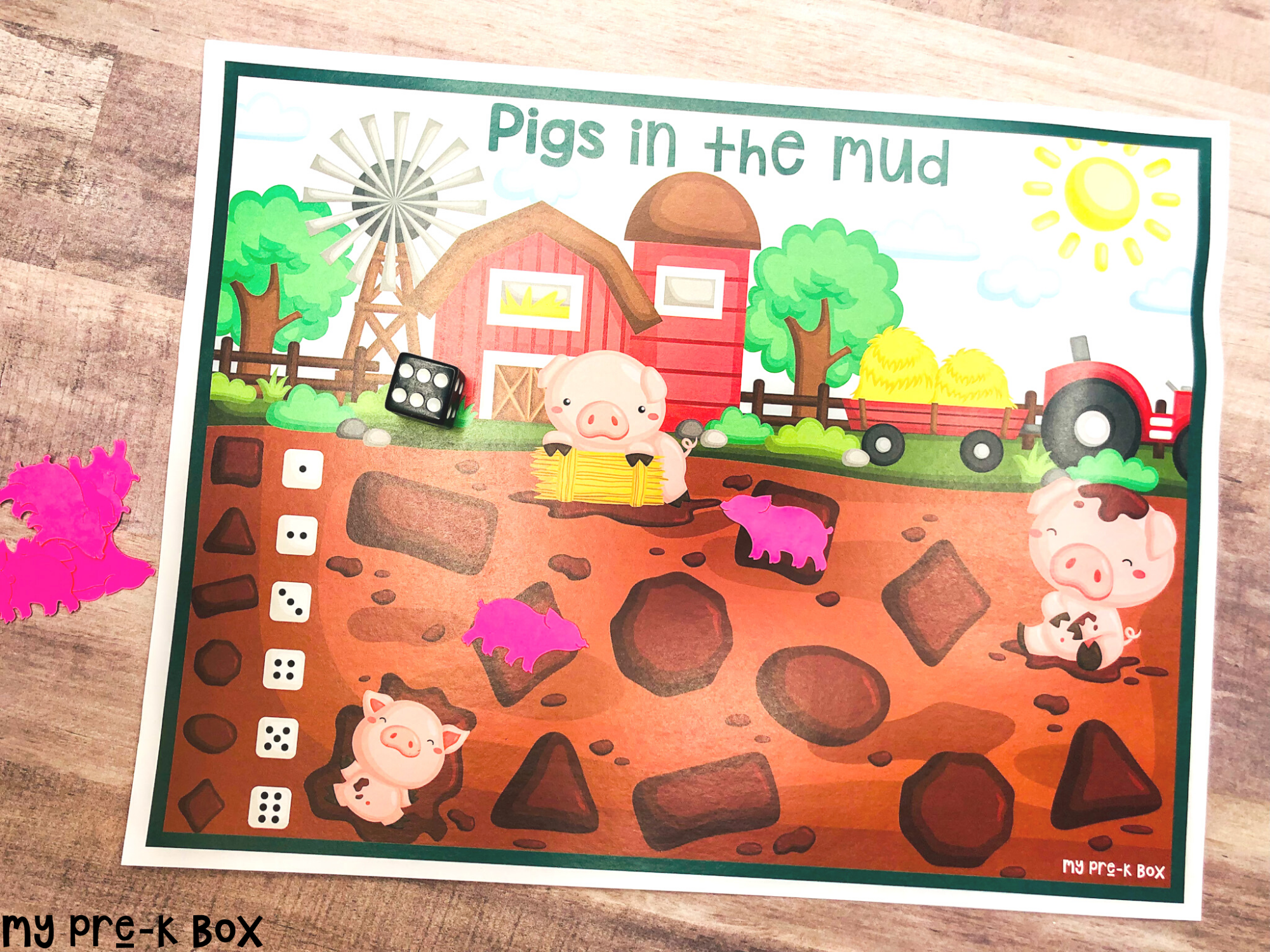 Farm Box Pigs in the Mud