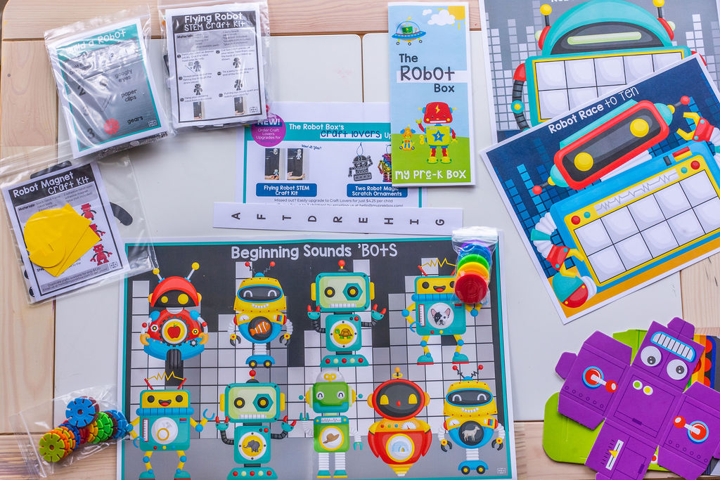 my pre-k box - robot box - play-based learning for preschoolers