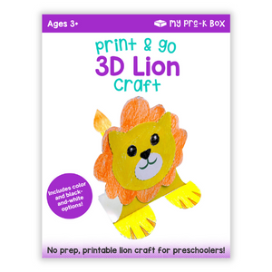 3D lion craft for preschoolers