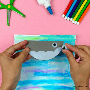 paper shark craft for kids