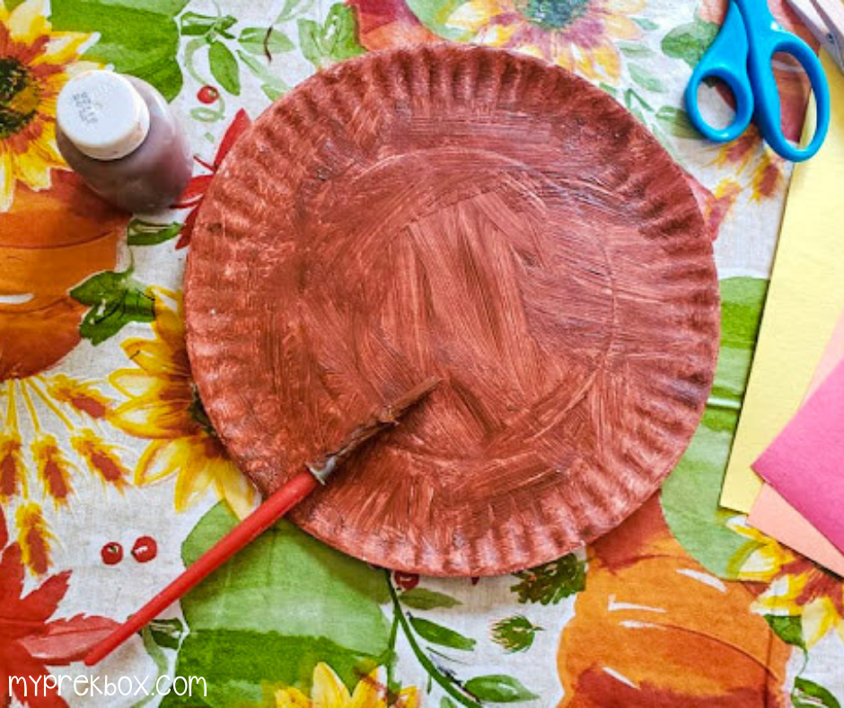turkey craft - practicing letters