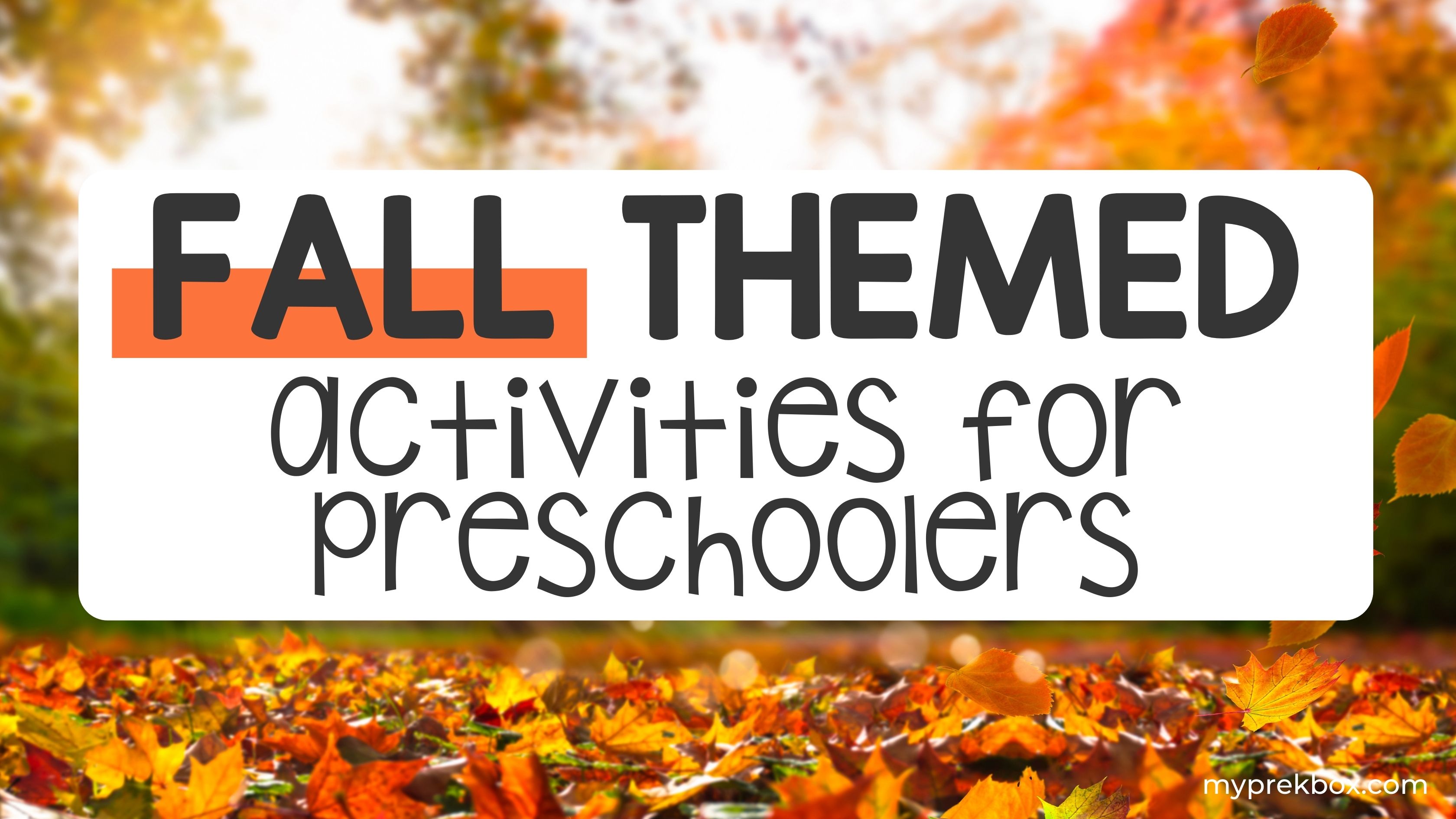 fall themed activities for kids