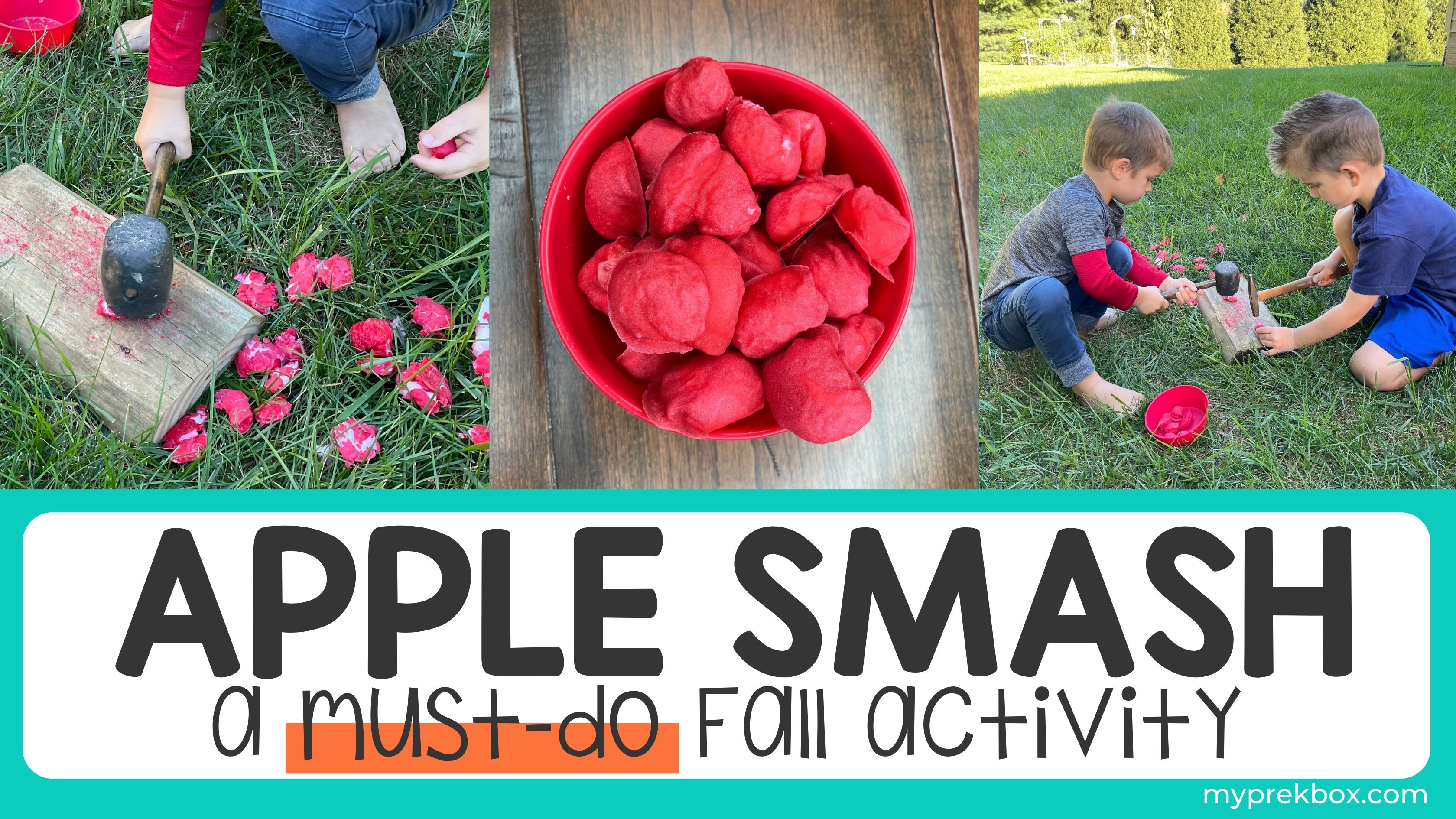 A Fall Sensory Activity: Apple Smash