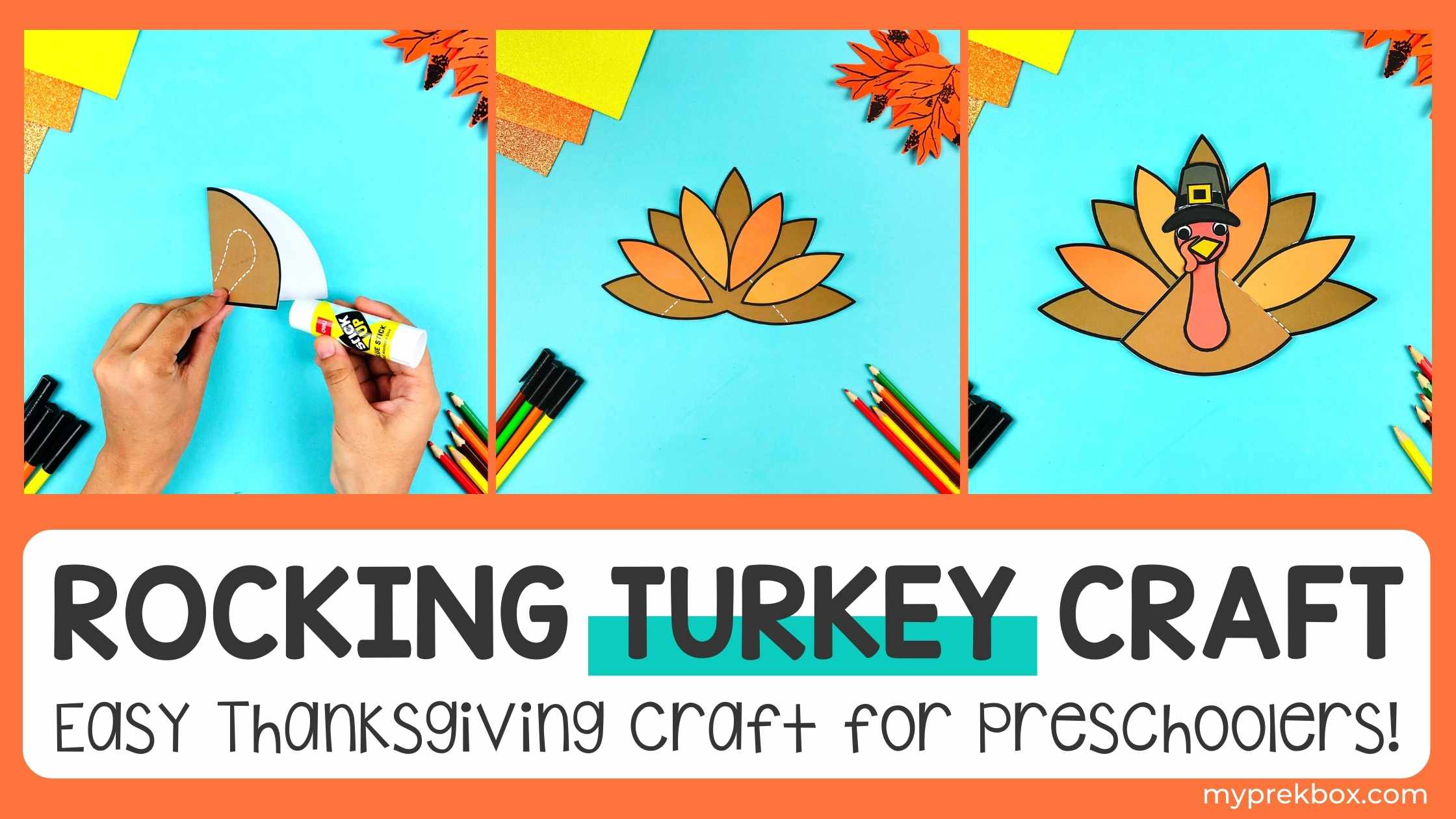free Thanksgiving Turkey Craft for preschoolers