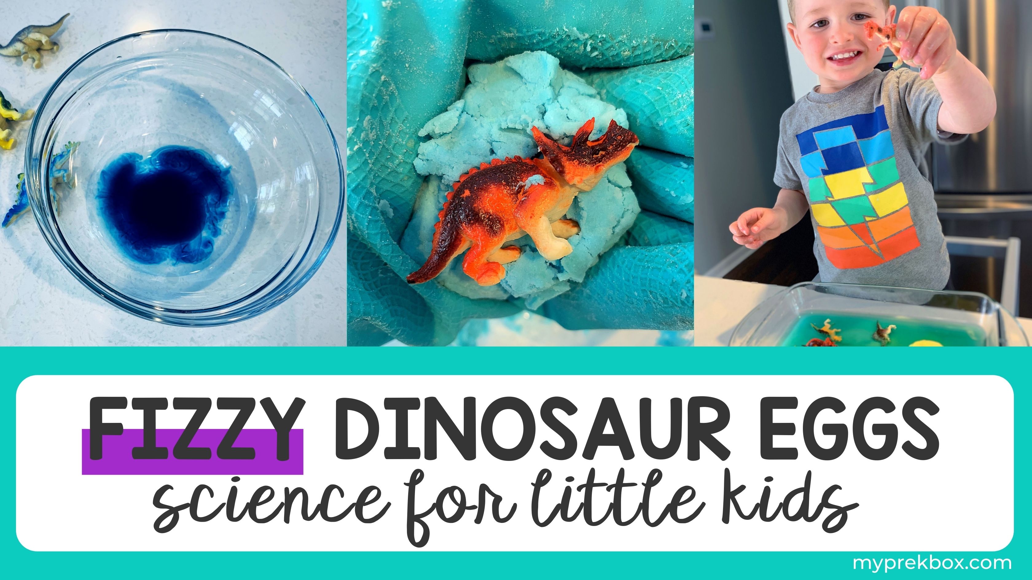 Preschool Science Experiment: Fizzy Dinosaur Eggs