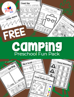 camping preschool fun pack