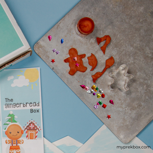clay activity in gingerbread box