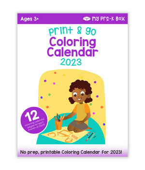 coloring calendar for preschoolers