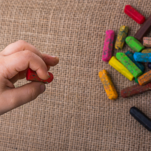 broken crayons for improving pencil grasp