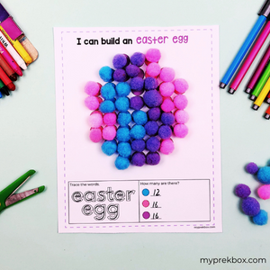 easter egg pom pom mat preschool activity