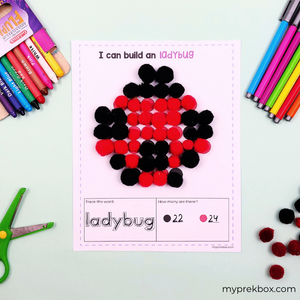 ladybug pom pom mat preschool activity