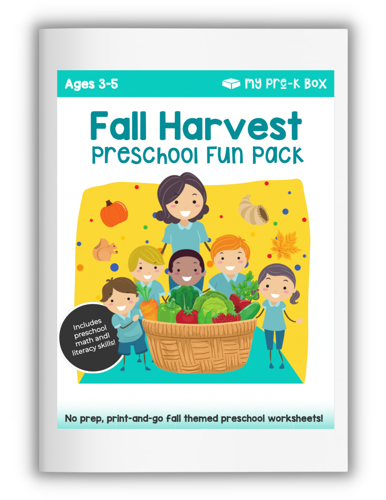 Free Fall themed worksheets for preschoolers