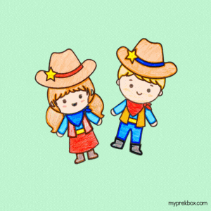 cowboy and cowgirl printable