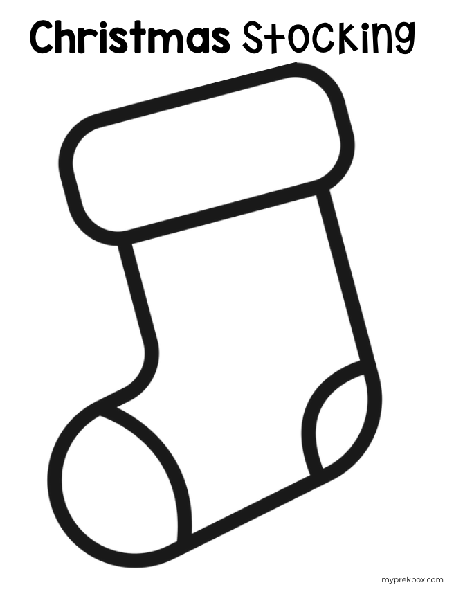 Black and White Stocking Clip Art - Black and White Stocking Image