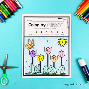 color by number activity for preschoolers