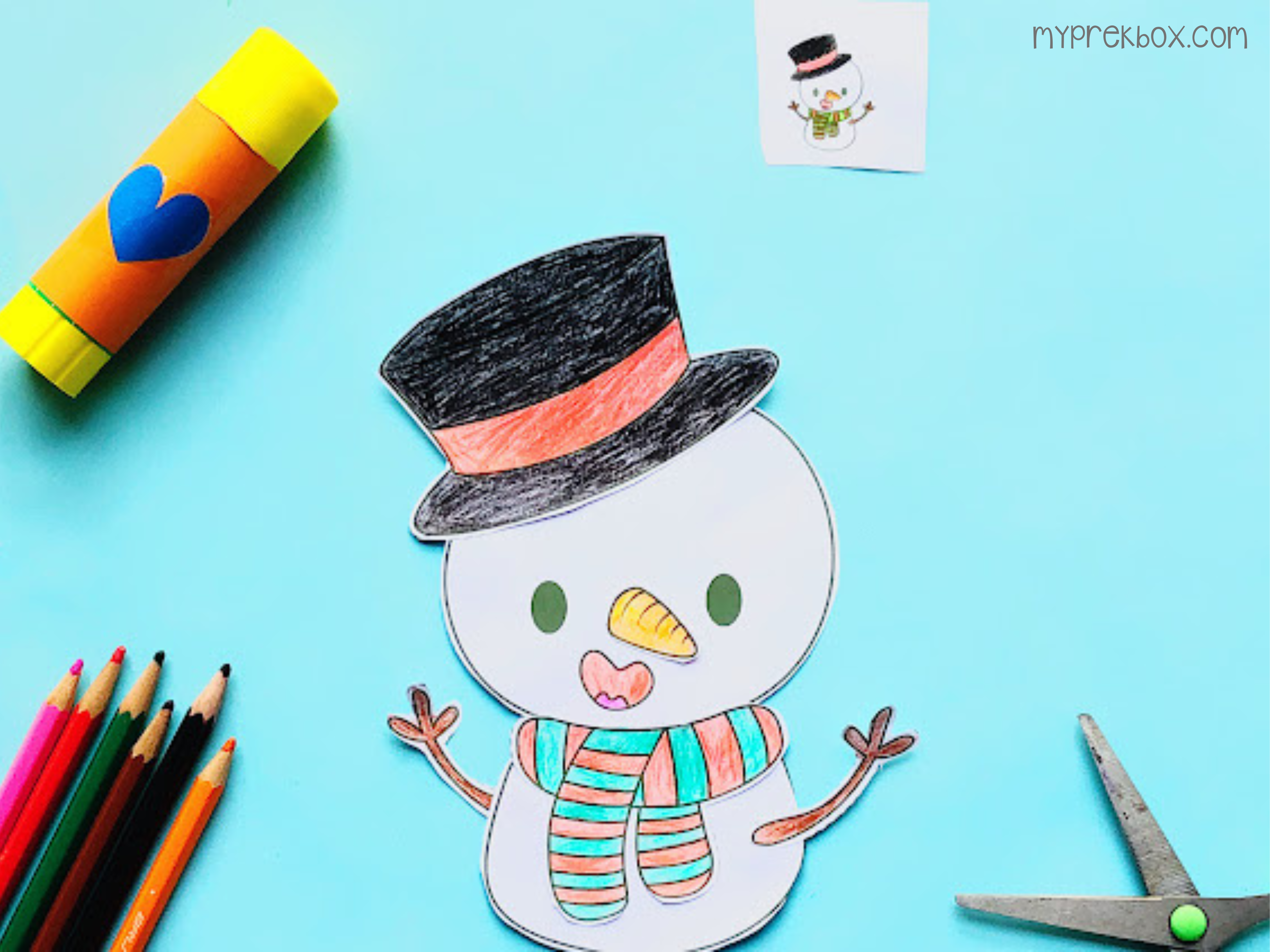 glued together snowman craft