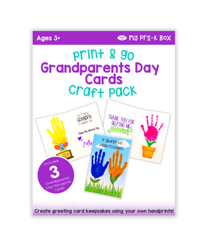 hand print card for grandparents day