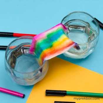 grow a rainbow experiment for preschoolers
