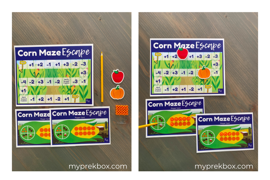 My Pre-K Box Corn Maze Escape-Preschool Math Game