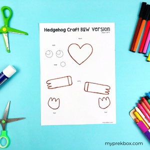 coloring the hedgehog craft