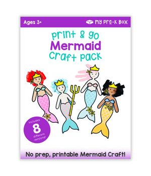 mermaid themed craft for kids
