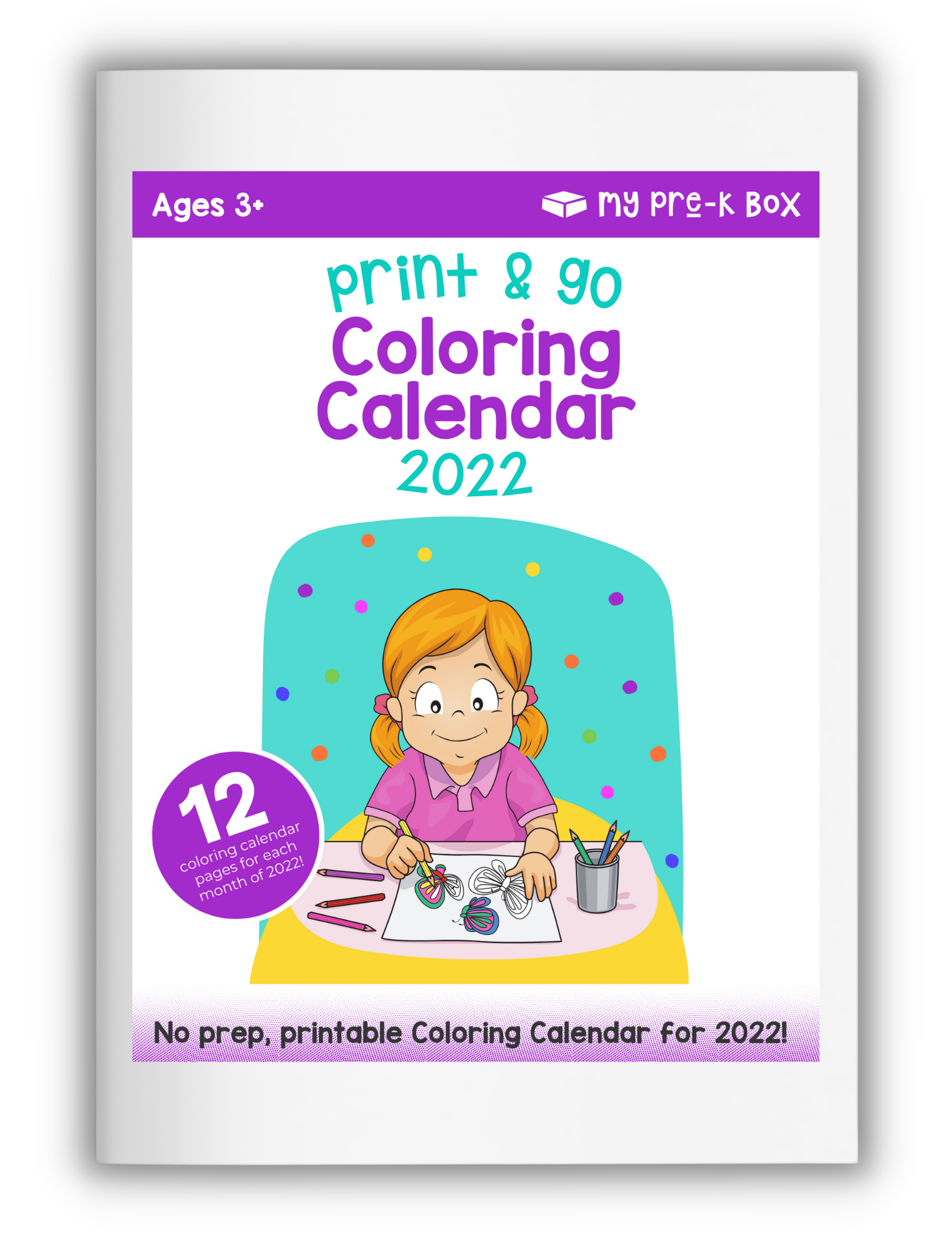 My Pre-K Box Free Printable Coloring Calendar