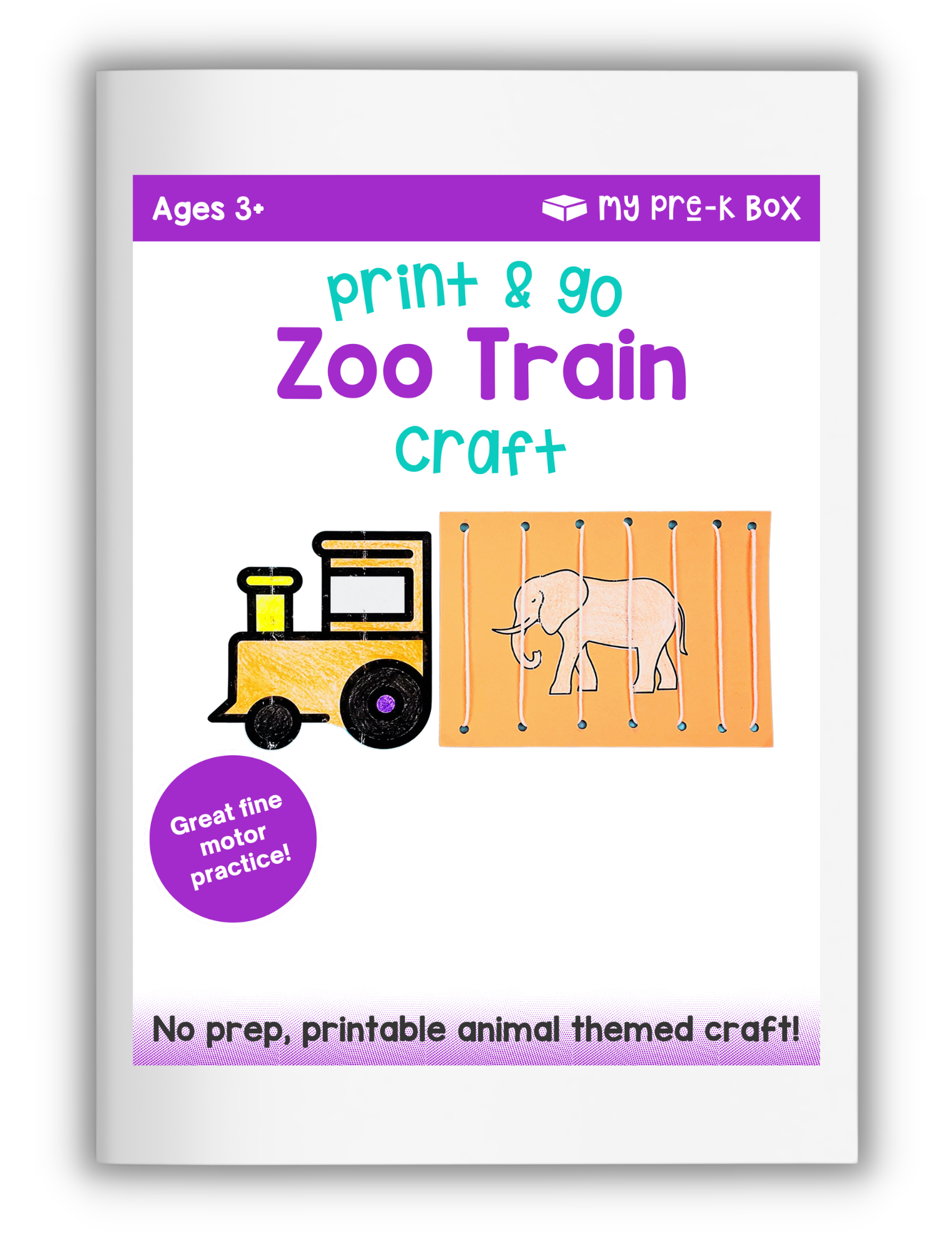 My Pre-K Box Free Printable Preschool Zoo Train Craft