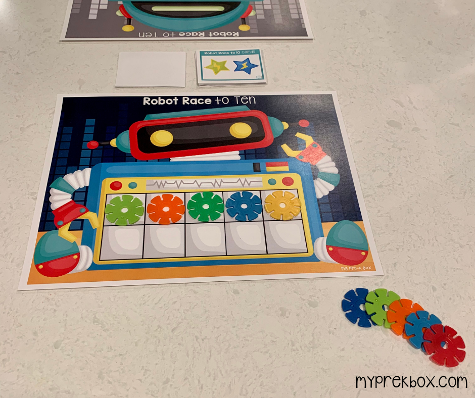 counting activity for preschoolers - math game 