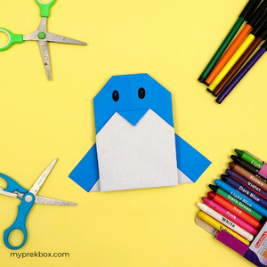 penguin origami craft for preschoolers