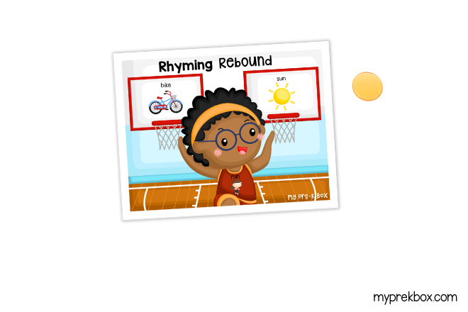 rhyming games for preschoolers sports theme