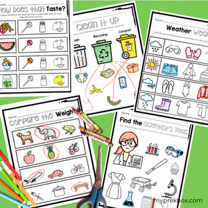 science worksheets for kids