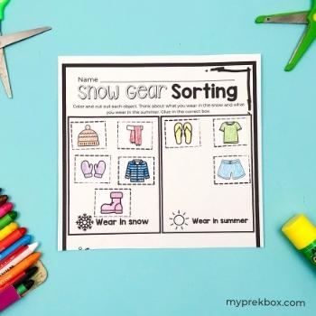 winter worksheets for preschoolers