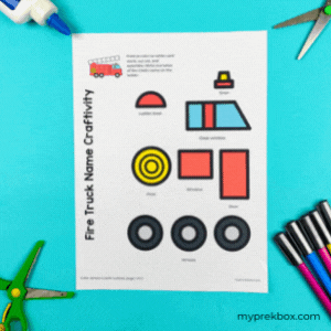 free fire truck name craft for kids