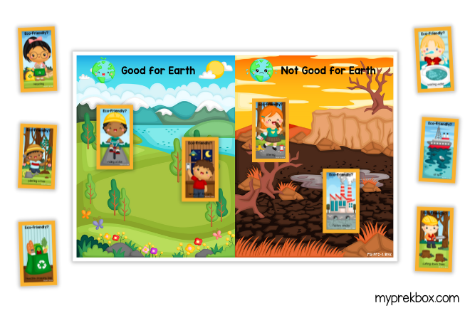 sorting activities for earth day for kids
