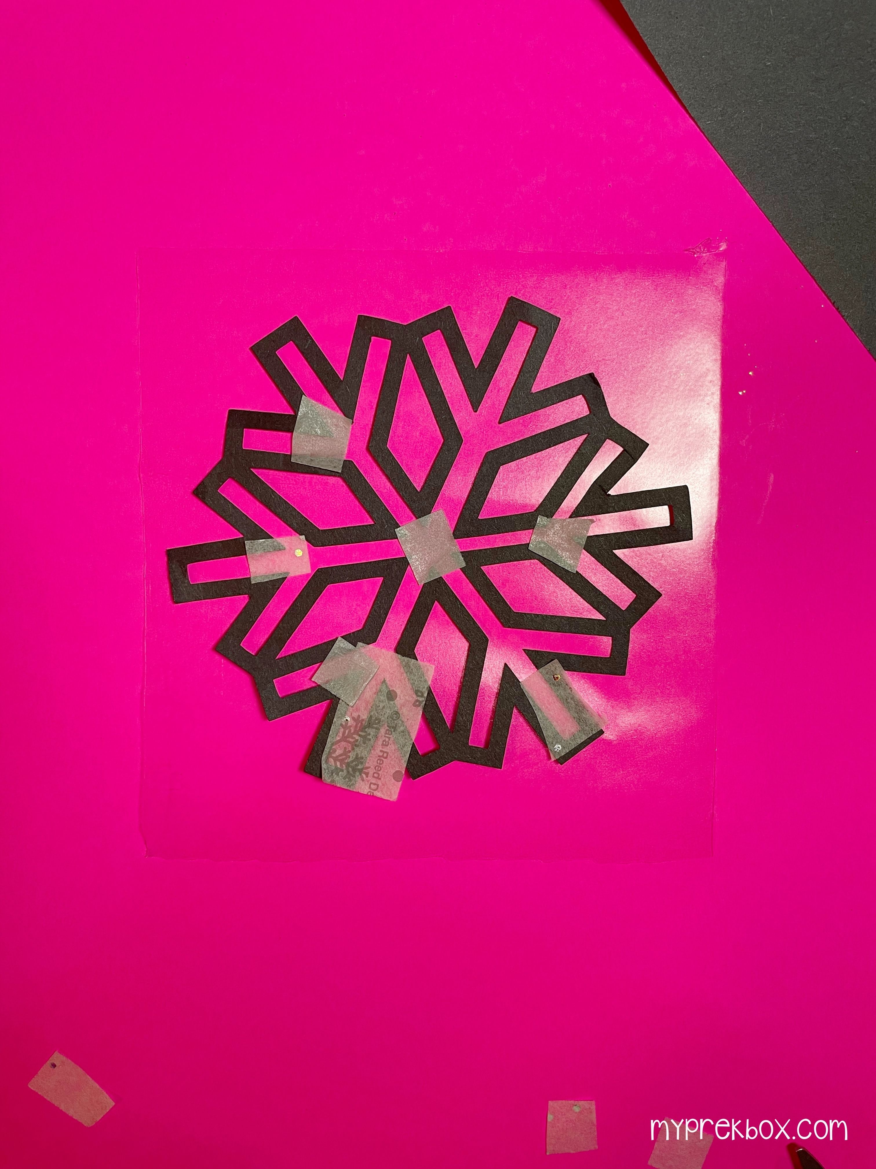 tissue paper on snowflake