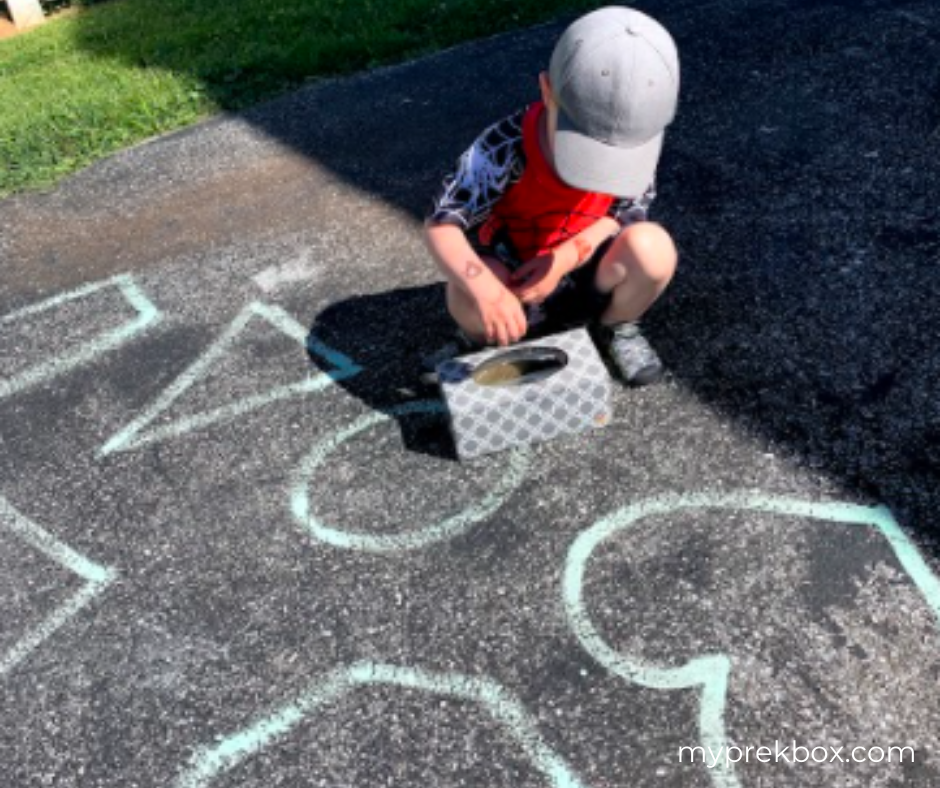 shape matching - with chalk paint