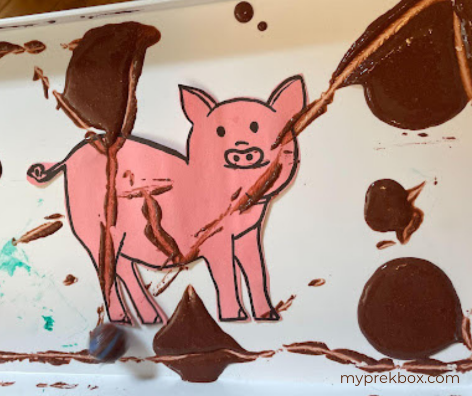 muddy pig farm craft - preschool painting crafts