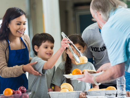 volunteering as family on Thanksgiving