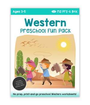 free western theme worksheets for kids