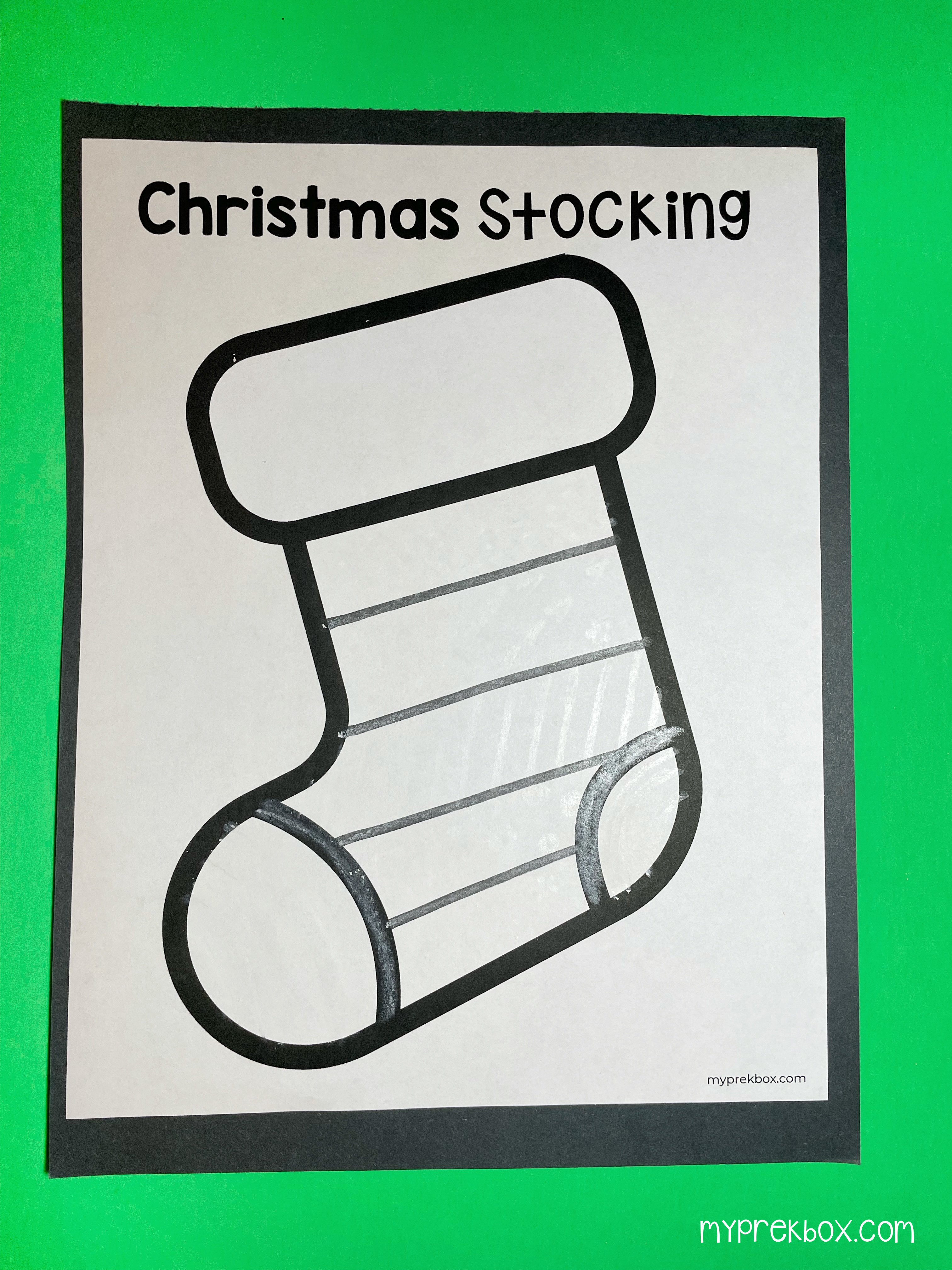 drawing on stocking