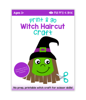 cutting and snipping activity for preschoolers on Halloween