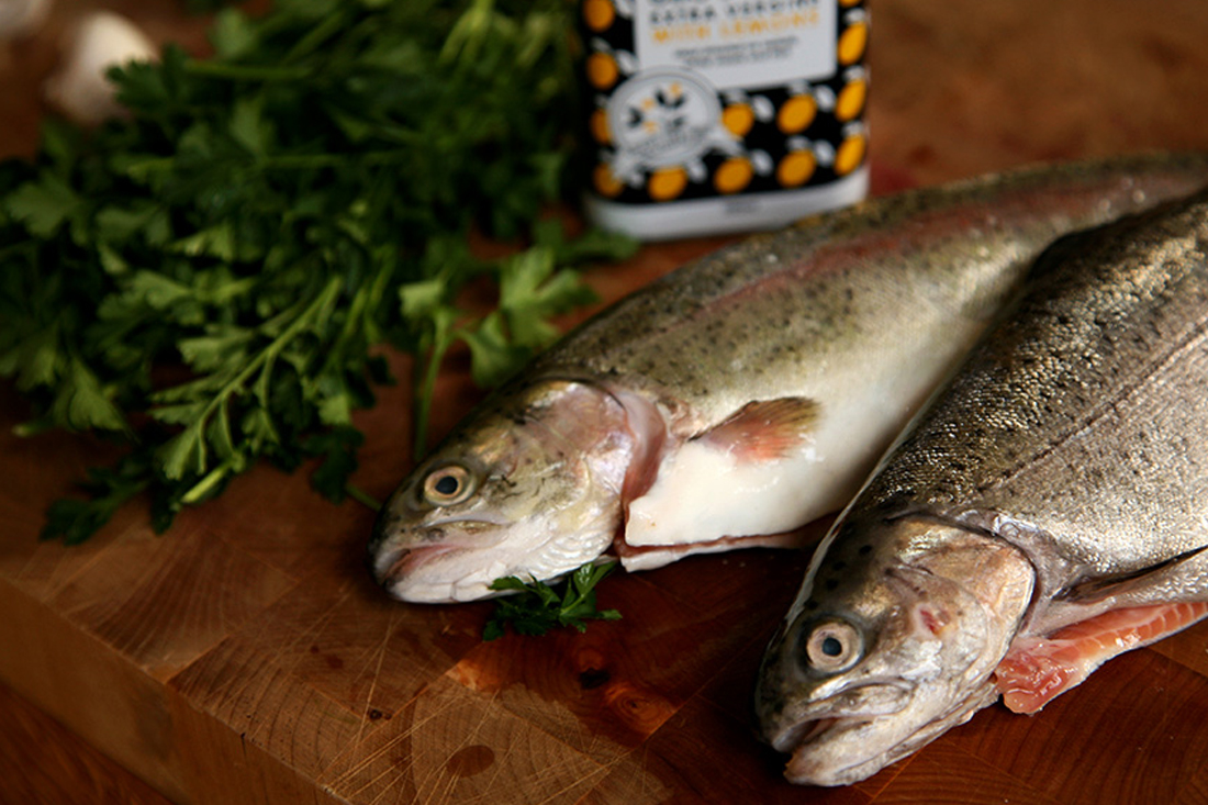 Baked Trout With Lemon Oil And Flat-leaf Parsley