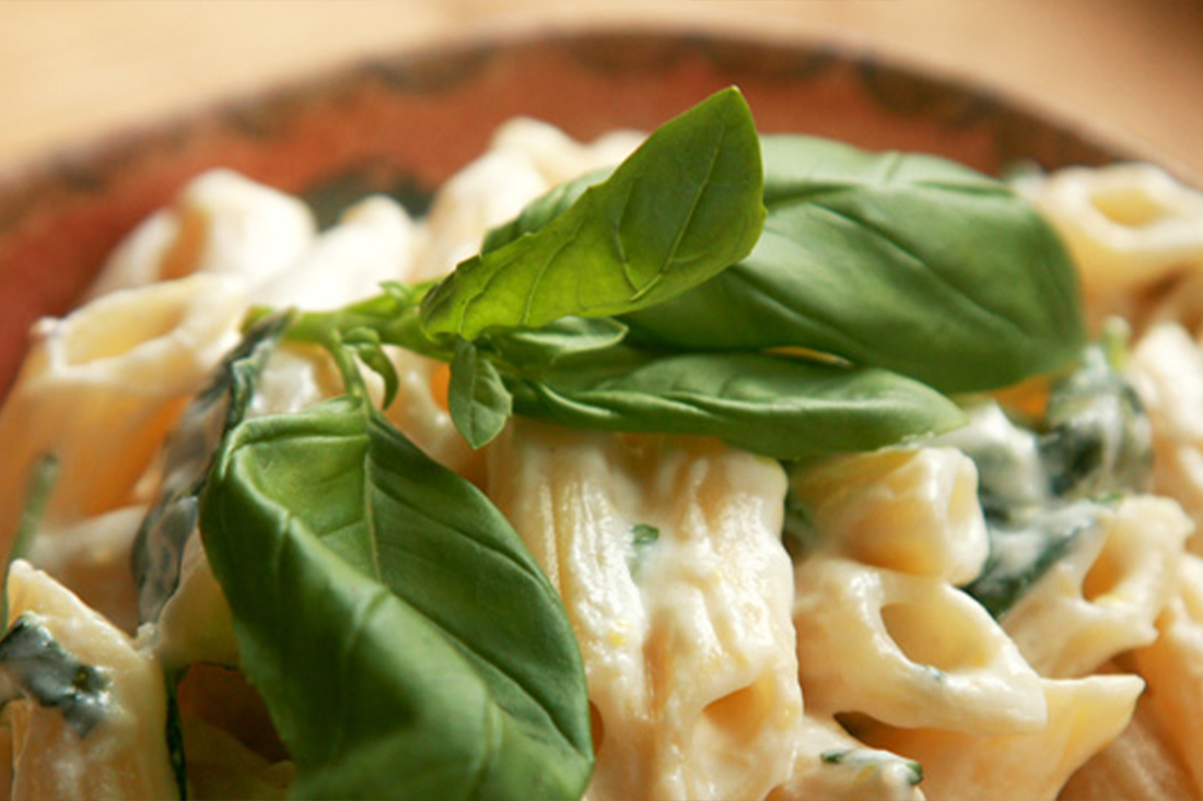 Penne With Ricotta, Lemon And Basil