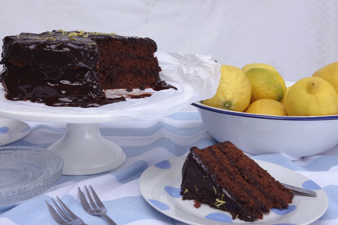 Chocolate Lemon & Olive Oil Cake