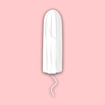 Tampon icon on pink background