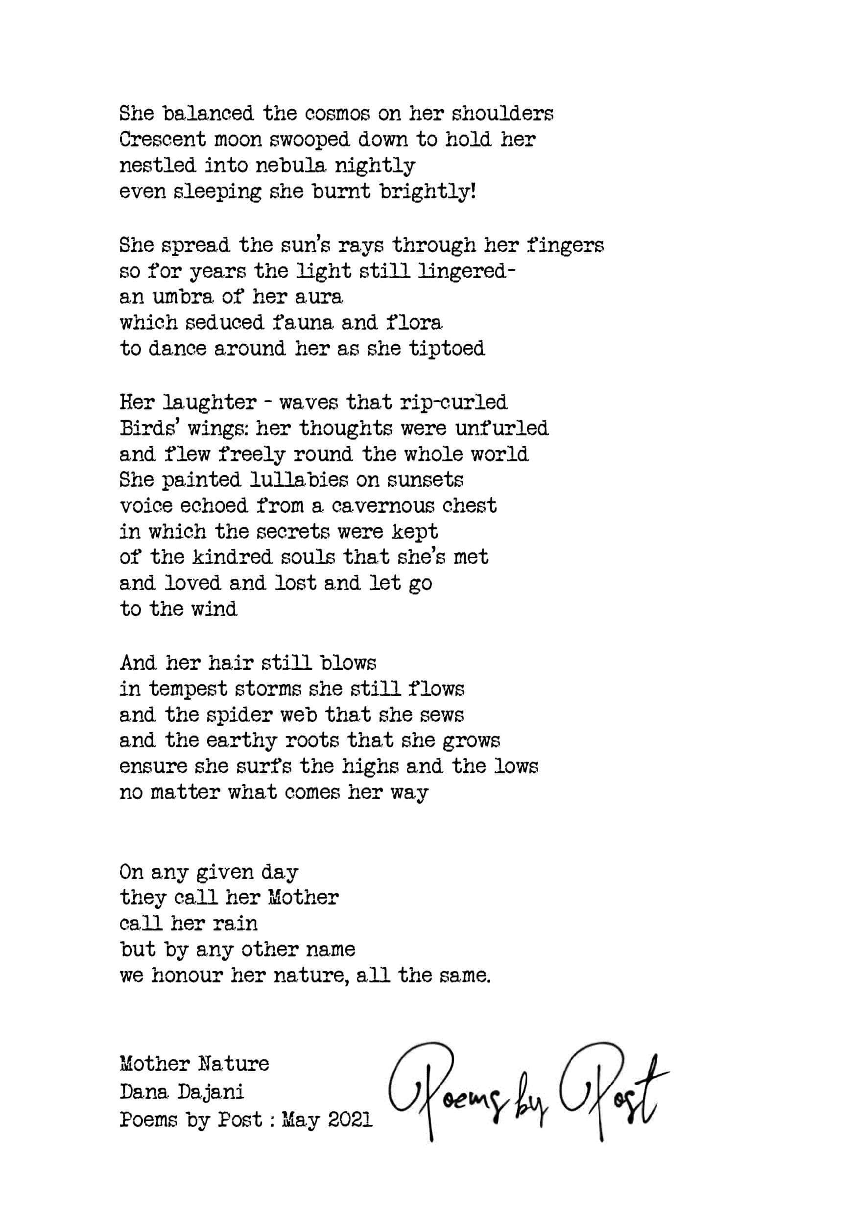Mother Nature poem