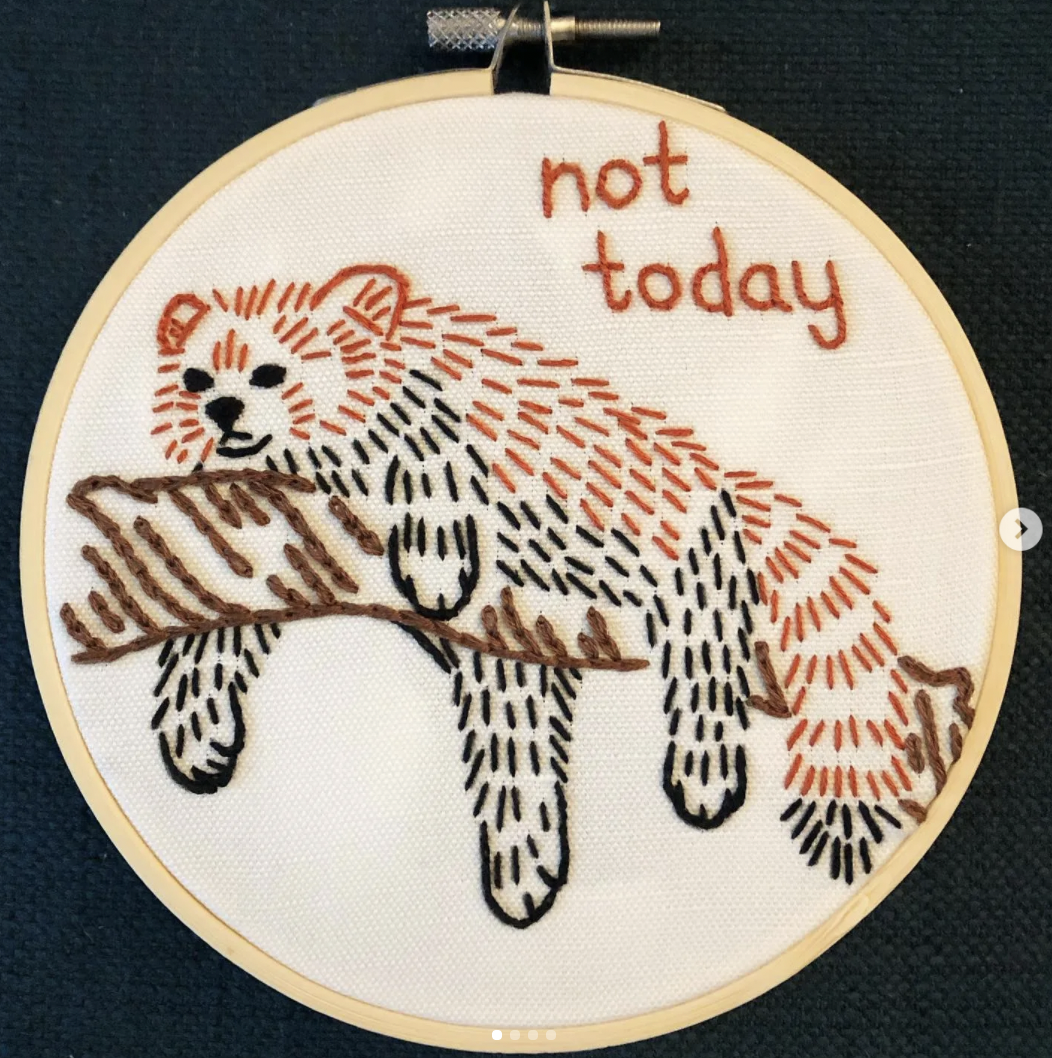 Red Panda Embroidery Kit